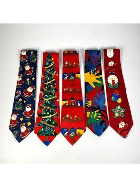 Lot of 5 Vintage Save the Children Silk Ties Neckties